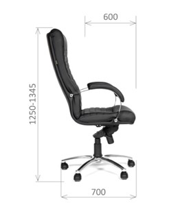 Офисное кресло CHAIRMAN 480 Экокожа премиум черная в Чите - предосмотр 2